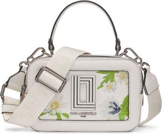 Karl Lagerfeld Simone Floral Emboridery Crossbody in White Multi at Nordstrom