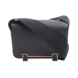Herm&egrave;s Pre-owned Geta Chevre Schoudertas - Dames - Pre-owned - Zwart - Maat: ONE Size Leer