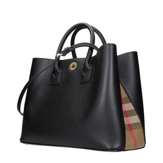 Burberry Leather Tote Bag - Black