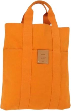 Herm&egrave;s Pre-owned Tote Bags, female, Orange, Size: ONE SIZE Pre-owned Vintage Tote Bag