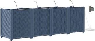 vidaXL Garden Planters Grey 160 x 40 x 52 cm Steel Vidaxl