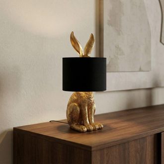 Lindby L&aacute;mpara de mesa de textura, tela, tejido, seda negro