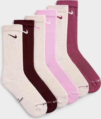 Nike Womens Everyday Elevated ribbed socks 6-pack