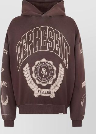 Represent hooded sweatshirt graphic front pattern