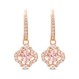 Swarovski Accessoires, Dames, Roze, ONE Size, Ros&eacute;gouden Fonkelende Stud Oorbellen