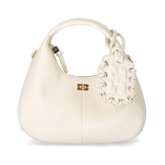 Ganni Mini Hobo Bag - female - Ganni - Handbags - White - ONE SIZE - Bags