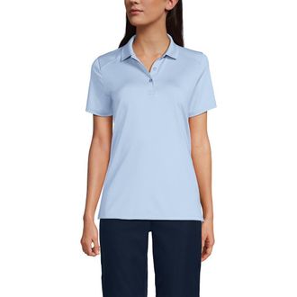 Lands End School Uniform Short Sleeve Feminine Fit Rapid Dry Polo Shirt in Blue at Nordstrom, Size Xx-Small