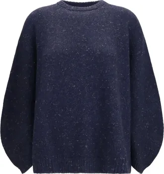 Fabiana Filippi Maglione in Filato Boucl&eacute; con Lurex - - Knitwear - Donna - Blu - S