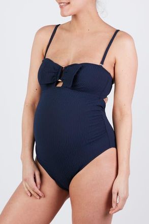 Cache Coeur Maternity swimsuit Bambou in Navy at Nordstrom, Size X-Large