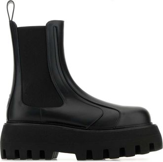 Alexander McQueen Alexander Mcqueen Black Leather Chelsea Sofa Ankle Boots
