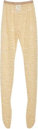 Valentino Garavani Sheer Floral Lace Tights in Betulla at Nordstrom, Size X-Small