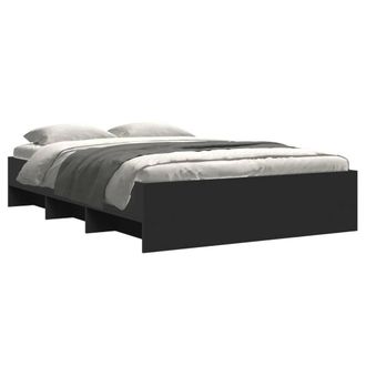 Berkfield Home Durable Bed Frame without Mattress Black 140x200 cm Engineered Wood