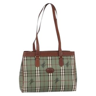 Burberry Pre-owned Tote Bags, female, Green, Size: ONE SIZE Pre-owned Vintage Tote Bag