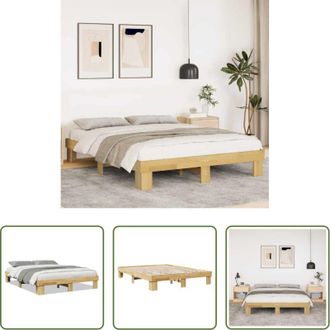 vidaXL vidaXL Struttura Letto Senza Materasso 140x200 cm in Legno di Rovere