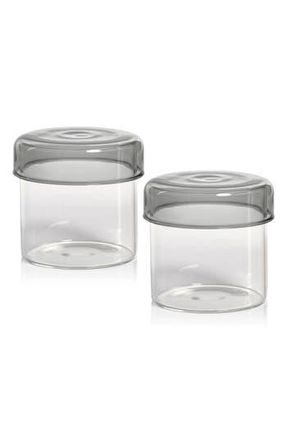 Zodax Set of 2 Smoke Utility Glass Jars in Clear/Gray at Nordstrom Rack