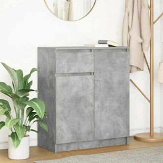 vidaXL Credenza con Cassetto Grigio Cemento 71x35x84 cm in Truciolato - Vidaxl