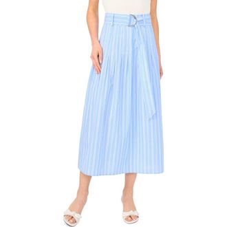 Ted Baker Carrie Stripe Midi Skirt in Granada Sky at Nordstrom, Size 10