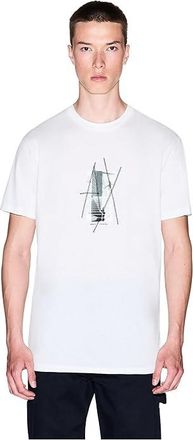 A|X Armani Exchange Graphic Cotton T-shirt Mens T Shirt White : 2XL