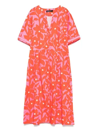 Marc Cain Midi-jurk met bloemenprint - Oranje