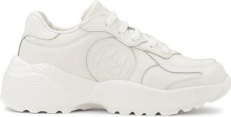 Kazar Leren sneakers in witte kleur - Dames - Sneakers - Wit - 40 EU - Leer - Schoenen