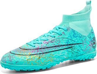 Generic Mens Breathable high-top Long and Short Stud Casual and Fashionable Football Shoes, Broken Nails -- Moonlight, 4.5 UK