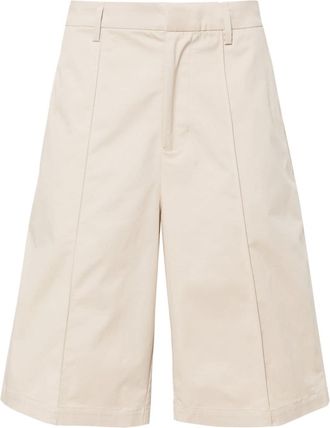 Neil Barrett mid-rise chino shorts - men - Elastane/Polyester/Cotton/Cotton/Nylon - 44 - Neutrals
