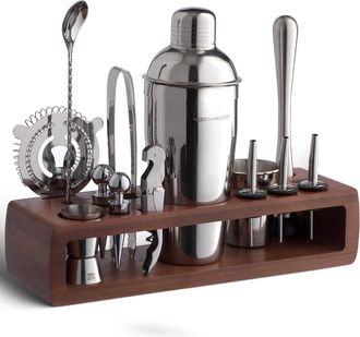 Zulay Kitchen 21-Piece Cocktail Shaker Set with Stand by Modern Mixology