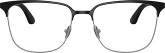 Giorgio Armani Silver 0ar5163 Semi-Rimless Metal Eyeglasses