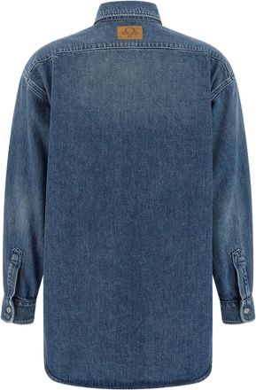 Moschino Womens Blue Cotton Blouse
