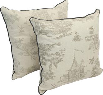 Blazing Needles 18-inch Corded Throw Pillows with Inserts (Set of 2)