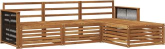 vidaXL Conjunto De Sof&aacute;s De Exterior 4 Uds. Natural Vidaxl