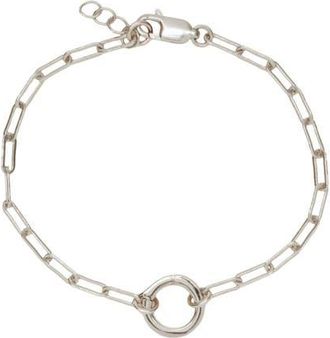 Made by Mary Jude Charm Bracelet with Link Lock in Silver at Nordstrom, Size 7