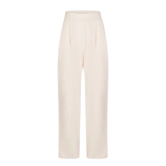 Dries Van Noten Broeken, Dames, Beige, M, Stijlvolle papieren zak