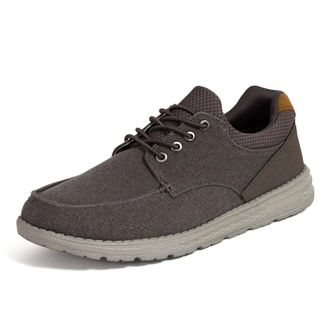 Deer Stags Uplift Mens 3E Gray Round Moc Toe Slip On Casual Shoes Hawk2896