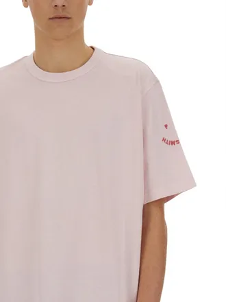 Paul Smith Embroidered Organic Cotton T-shirt - Pink