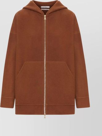 Max Mara knitwear hoodie with long sleeves and pockets