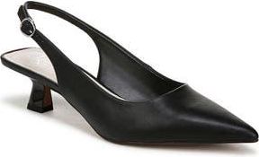 Franco Sarto Jaden Pointed Toe Slingback Pump in Black Smooth at Nordstrom Rack, Size 10