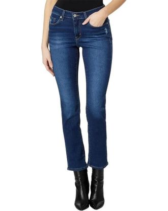 Levi's Classic Jeans Womens Blue Denim Mid Rise Straight Leg Zip Fly KFC901