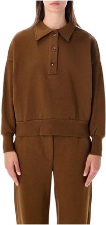 Sessun Blove Fleece - Dames - Sweatshirts - Bruin - S - Katoen - Hoodies & sweatvesten