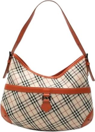 Burberry Pre-owned Nova Check Hobo - Dames - Vintage Schoudertas - Beige - ONE Size - Vintage