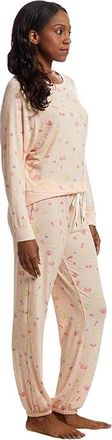 Honeydew Intimates Star Seeker Brushed Jersey Lounge Set Womens Pajama Sets Sunkissed Fruit : MD, Spandex/Rayon/Polyester