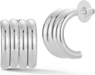 Glaze Jewelry Hoop Earrings in Silver at Nordstrom Rack