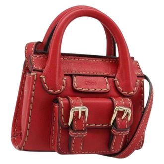Chlo&eacute; Pre-owned Mini Hand Bag - Dames - Pre-owned - Rood - Maat: ONE Size Leer