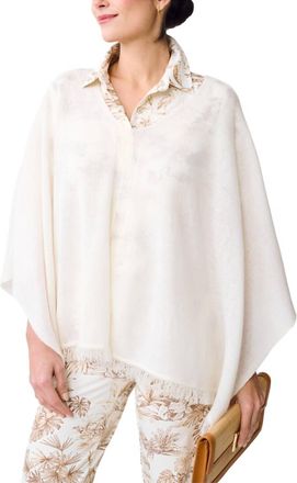 J.McLaughlin Ingrid Cashmere Poncho In White