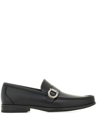 Ferragamo Gancini Ornament Caspian Leather Loafers Shoes