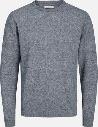 Jack & Jones Mens Jack & Jones JJE Crew neck knit Navy blazer/twisted - Grey - Size: 36
