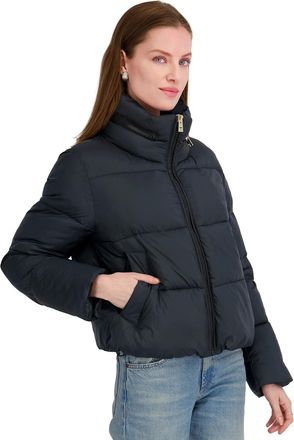 Elie Tahari Womens Dakota Short Puffer Jacket, Deep Teal