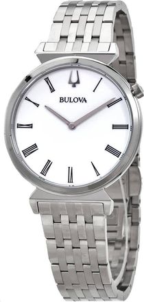 Bulova Classic Regatta Quartz White Dial Mens Watch 96A232