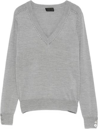 Liu Jo Top con scollo a V - Grigio