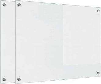 vidaXL Salpicadero De Cocina 2 Pcs Transparente 80 X 60 Cm Vidaxl